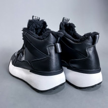 Pantofi sport negri îmblăniți-275177-02